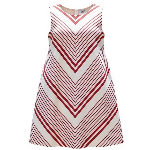 Liz Claiborne Dresses & Skirts - Liz Claiborne Red & White Striped A-Line Sleeveless Dress 1X  Linen Blend
